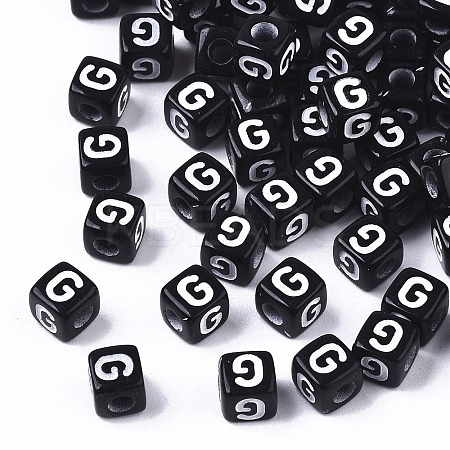 Opaque Acrylic Beads LS-SACR-N002-01G-1