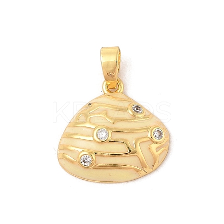 Brass Micro Pave Cubic Zirconia Pendants KK-R100-12G-03-1