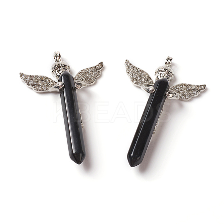 Natural Obsidian Big Pendants G-F586-A07-1