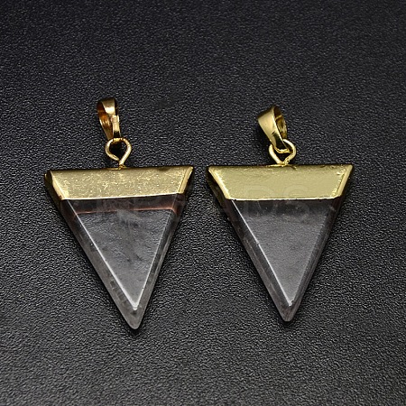 Natural Quartz Crystal Pendants G-P050-04G-1