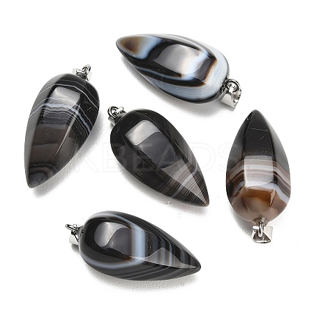 Natural Banded Agate Pendants GG-K002-16D-1