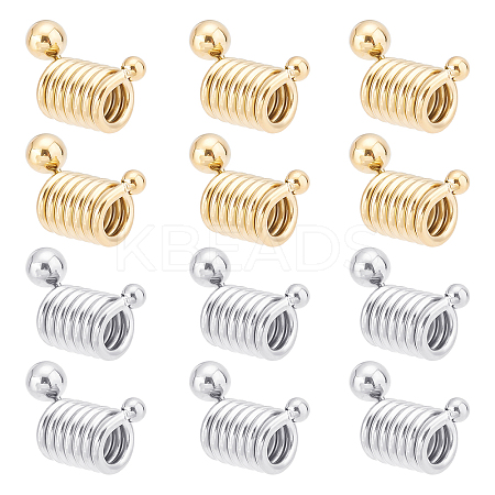 12Pcs 2 Colors 316 Surgical Stainless Steel European Beads STAS-DC0007-89-1
