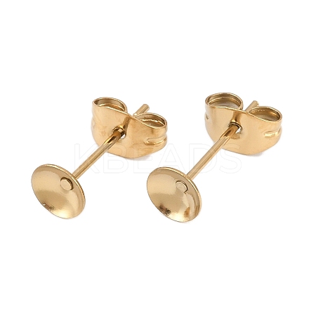 304 Stainless Steel Stud Earring Findings STAS-D389-03C-G-1