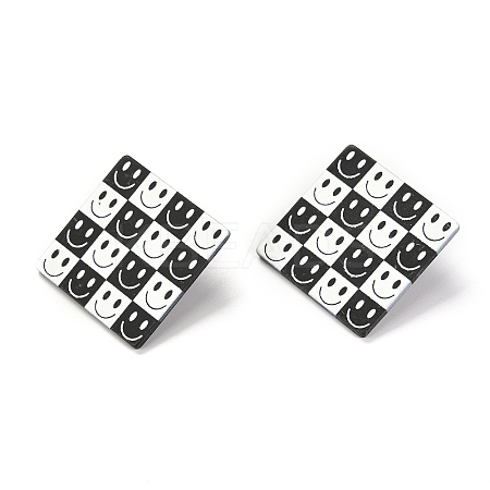Resin Stud Earrings LS-EJEW-I257-01G-1