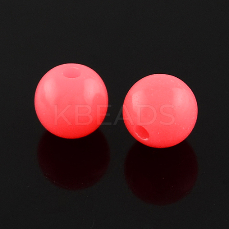 Fluorescent Acrylic Beads MACR-R517-8mm-08-1