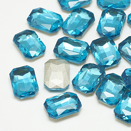 Pointed Back Glass Rhinestone Cabochons RGLA-T079-4x6mm-12-1