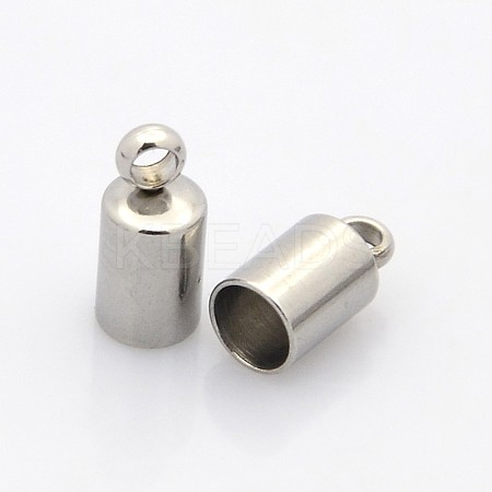 Tarnish Resistant 304 Stainless Steel Cord Ends STAS-N034-06-1
