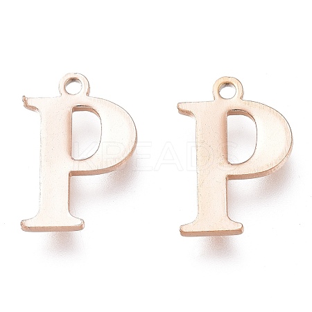 PVD Vacuum Plating  304 Stainless Steel Charms STAS-H112-P-RG-1