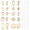   40Pcs 10 Style  Alloy Stud Earring Findings FIND-PH0008-36-1