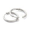 Tarnish Resistant 201 Stainless Steel Huggie Hoop Earring Findings STAS-P283-01I-P-2