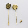 Vintage Iron Brooch Findings LS-IFIN-J039-06AB-NF-1