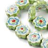 Handmade Porcelain Flower Beads Strands PORC-G006-14C-3