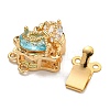 Brass Micro Pave Cubic Zirconia Box Clasps KK-U037-40G-A-3