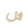 Rack Plating Brass Micro Pave Clear Cubic Zirconia Pendants KK-A224-03B-G-1