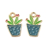 Alloy Enamel Pendants ENAM-G211-01G-04-2