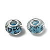 Printed Transparent Resin European Beads RESI-C063-03G-2