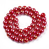 Electroplate Opaque Glass Beads Strands GLAA-T032-P6mm-AB04-3