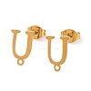 Ion Plating(IP) 304 Stainless Steel Stud Earrings FIND-Q103-01U-G-1