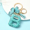 Resin & Acrylic & Faux Suede Tassel Keychain X1-KEYC-YW00119-02-1