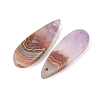 Natural Amethyst Lace Agate Pendants G-K381-10-2