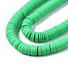 Flat Round Handmade Polymer Clay Beads CLAY-R067-10mm-06-4