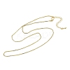 Rack Plating 1MM Brass Box Chain Necklaces for Women LS-NJEW-H049-02G-4