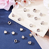18Pcs 9 Styles 304 Stainless Steel European Bead Rhinestone Settings STAS-TA0003-15-5