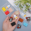 12Pcs 8 Styles Blackboard/Book/Pencil Shape Silicone Beads SIL-CA0002-78-4