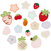 Strawberry/Carrot/Star Embroidery Cloth Sew on Appliques PATC-WH0008-135-1
