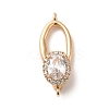 Brass Pave Cubic Zirconia Fold Over Clasps LS-KK-E082-02G-01-1