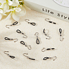 20Pcs 2 Colors Iron Zipper Holder Upper FIND-CP0002-85-3