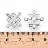 925 Sterling Silver Micro Pave Clear Cubic Zirconia Slide Charms STER-T007-145P-3