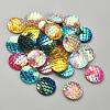 30Pcs 6 Colors Resin Cabochons CRES-YW0001-25-1
