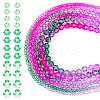 12 Strands 3 Styles Gradient Color Baking Paint Glass Bead Strands DGLA-TA0001-21F-3