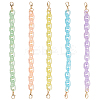5Pcs 5 Colors Transparent Acrylic Cable Chain Bag Straps DIY-WR0002-47-1