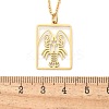 304 Stainless Steel Necklace LS-NJEW-D330-01G-04-3