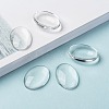 Transparent Oval Glass Cabochons X-GGLA-R022-25x18-8