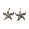 Tibetan Style Alloy Starfish/Sea Stars Pendants TIBEP-Q041-119AS-NR-1