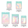 60Pcs 5 Styles Rectangle Glitter Holographic PVC Resealable Packaging Bags ABAG-FS0001-14B-4