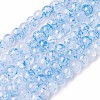 Spray Painted Glass Beads Strands GLAA-A038-B-71-1
