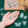 15Pcs 15 Styles Dyed Synthetic Turquoise Pendants FIND-DC0007-90-3