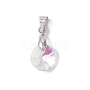 AB Color Plated Glass Charms PALLOY-JF04593-02-3