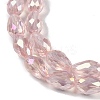 Transparent Electroplate Glass Beads Strands LS-EGLA-N013-T4mm-B18-3
