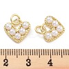 Brass Pave Cubic Zirconia Pendants KK-U009-10E-G-3