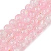 Baking Paint Crackle Glass Bead Strands DGLA-R053-03E-A-1