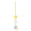 Wire Wrapped Nuggets Natural Quartz Crystal Pendant Decorations LS-HJEW-C008-03A-G-1