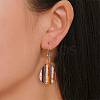 8Pcs 4 Styles Transparent Resin & Walnut Wood Stripe Pendants RESI-CJ0001-218-7