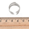 304 Stainless Steel Cuff Rings for Women RJEW-A079-08C-P-5