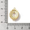 Brass Pave Clear Glass Rhinestone Connector Charms KK-B079-12G-3