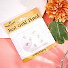 10Pcs Brass Clear Cubic Zirconia Tiny Cross Charms KK-BBC0015-92-6